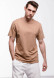 Khaki men's basic T-shirt